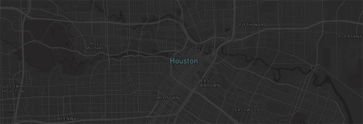 Map showing Bractos service coverage in Houston, Texas